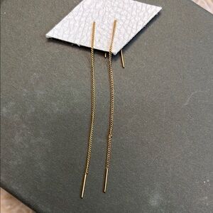 Sleek Gold Chain Dangle Earrings